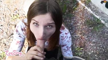 FRECH!!! Freund von bester Freundin! PUBLIC aufm FREIBADPARKPLATZ!!!! EVA BERG mit Eva-Berg