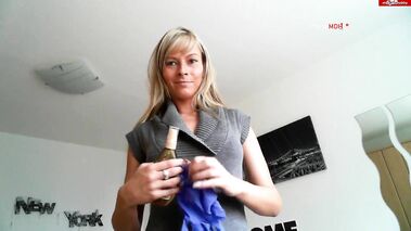 Latex-Handschuh Abmelkung SpeedWixxen mit SamAngel